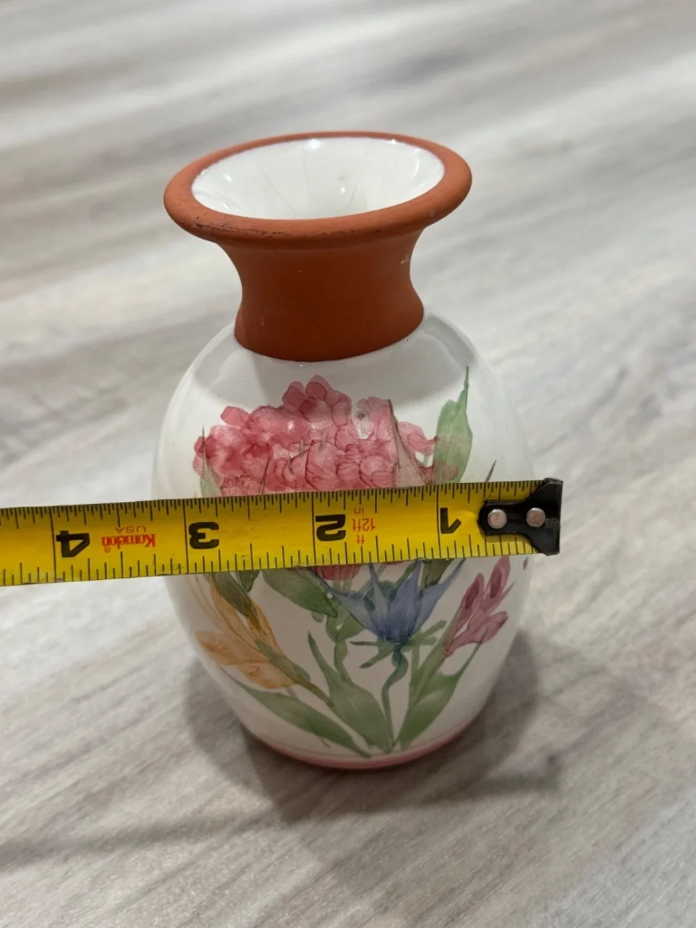 Vintage Emerson Creek Pottery Floral Bud Vase
